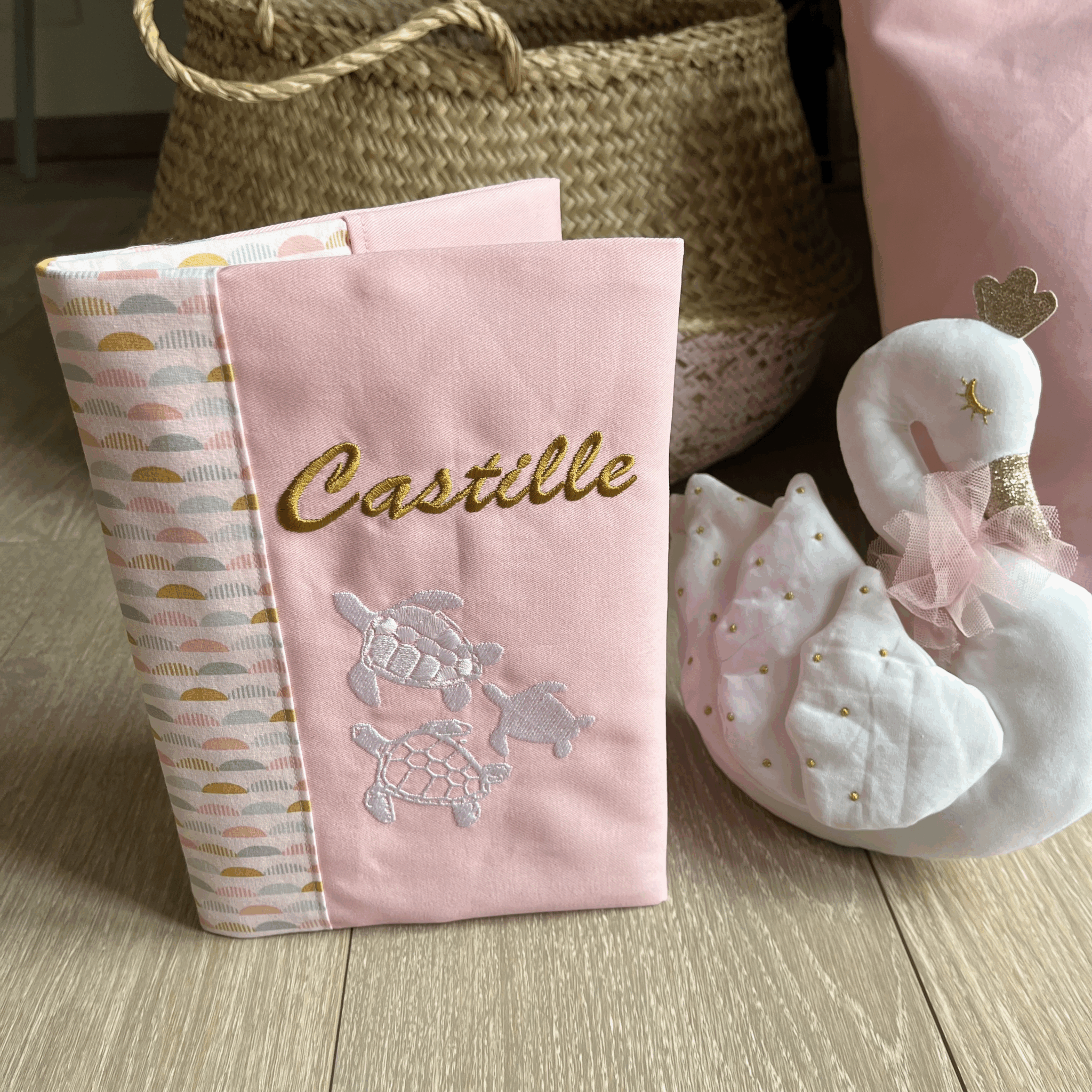 Carnet de santé avec bande verticale