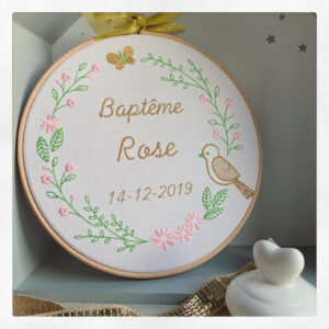 Le cadre rond baptême