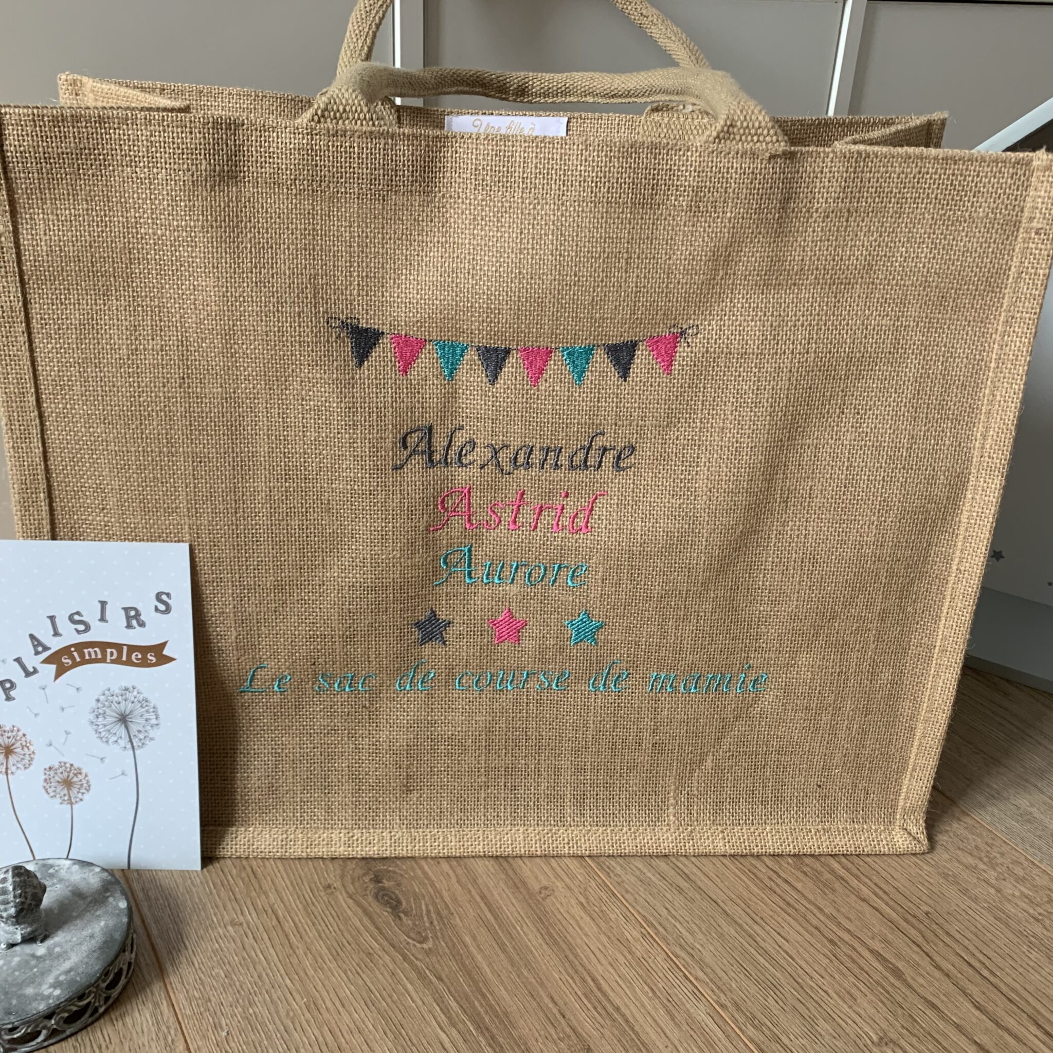 Le grand sac jute fanions