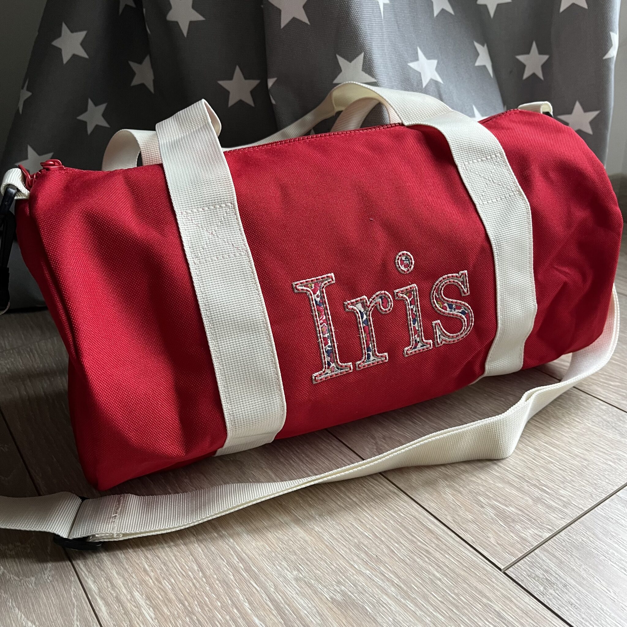 Le sac polochon prénom avec tissu